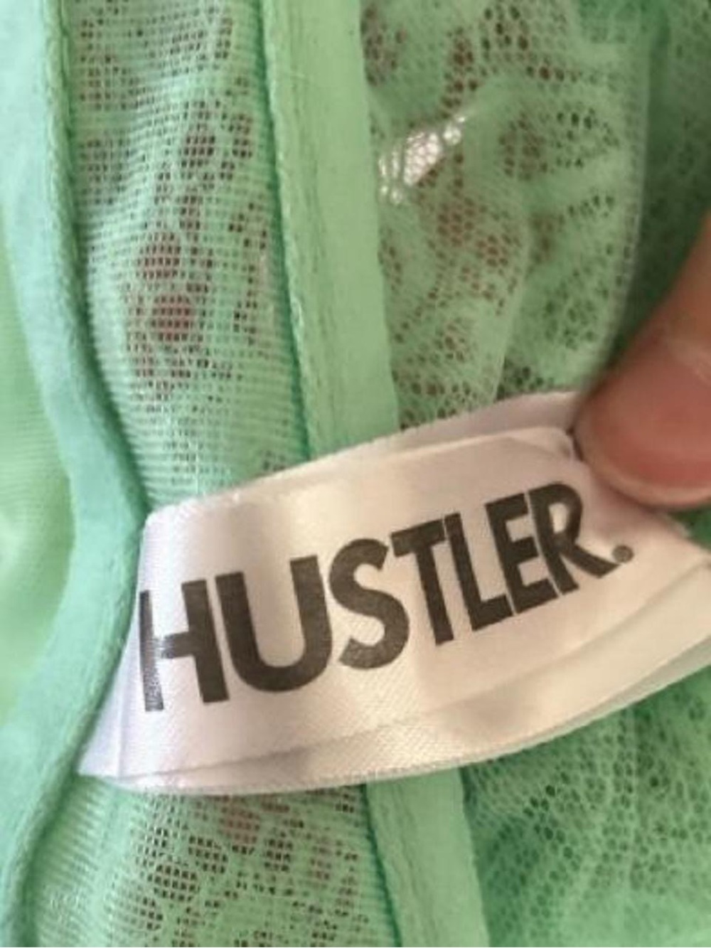 Hustler Hollywood Mint Lace Bralette with Strappy Front - Picture 5 of 7